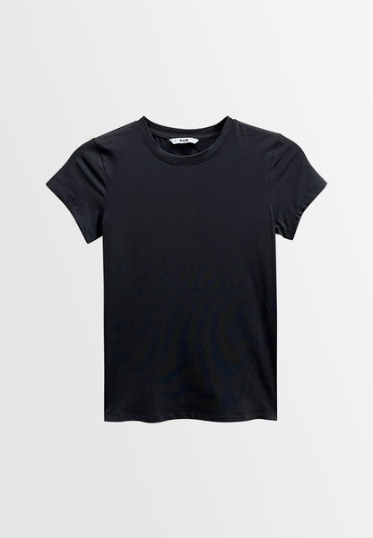 Women Short-Sleeve Basic Tee - Dark Grey - M3W682