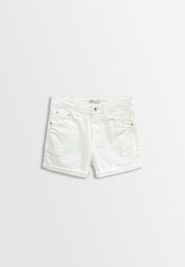 Women Short Jeans - White - F2W379