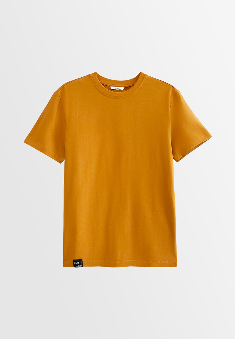 Men Short-Sleeve Basic Tee - Dark Yellow - S3M525