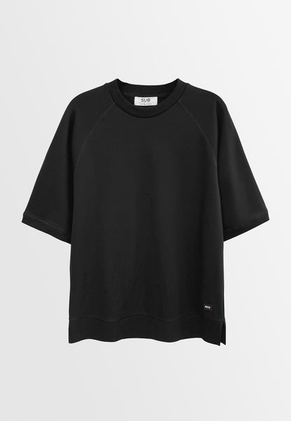 Men Short-Sleeve Oversized Fashion Tee - Black - H2M610