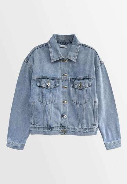 Women Denim Jacket - Blue - H2W722