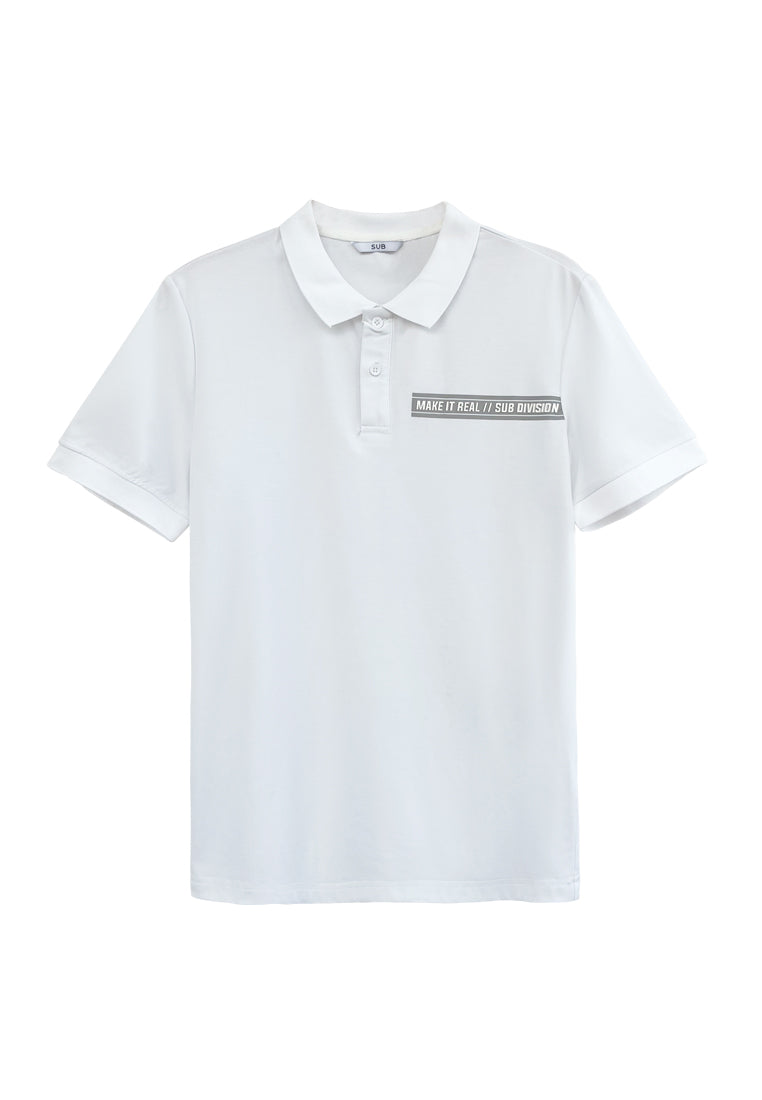 Men Short-Sleeve Polo Tee - White - H2M427