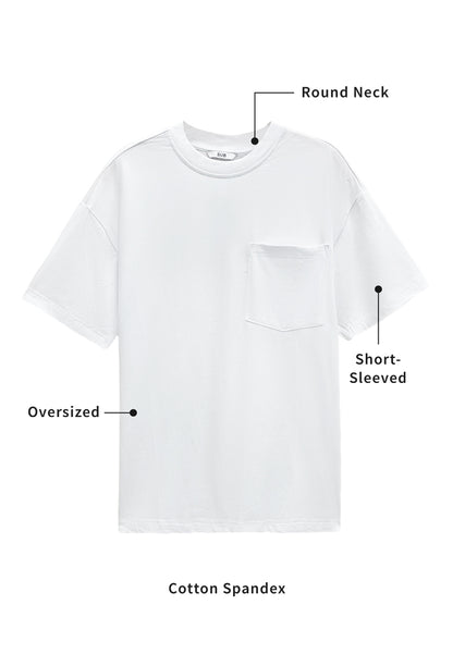 Men Short-Sleeve Fashion Tee - White - M3M673