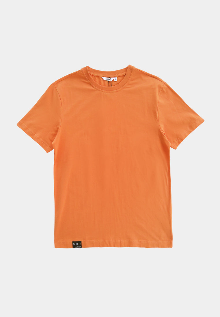 Men Short-Sleeve Basic Tee - Dark Orange - M2M297