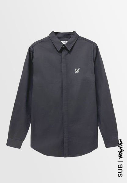 Men Long-Sleeve Shirt - Black - H2M492