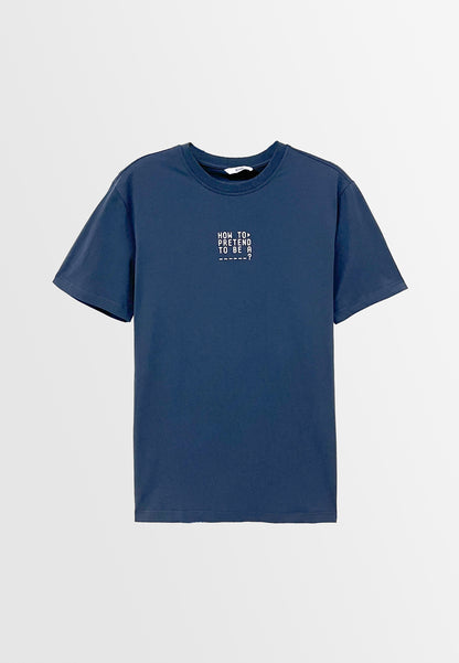 Men Short-Sleeve Graphic Tee - Navy - S3M614