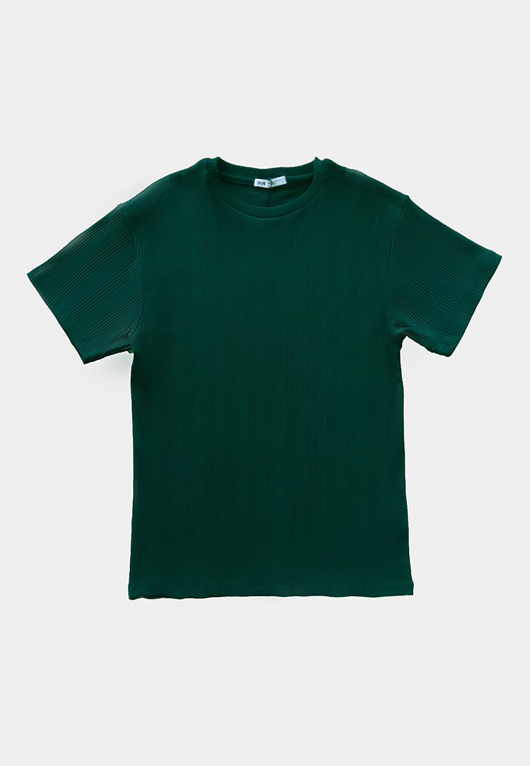 Men Oversized Fashion Tee - Dark Green - H1M117