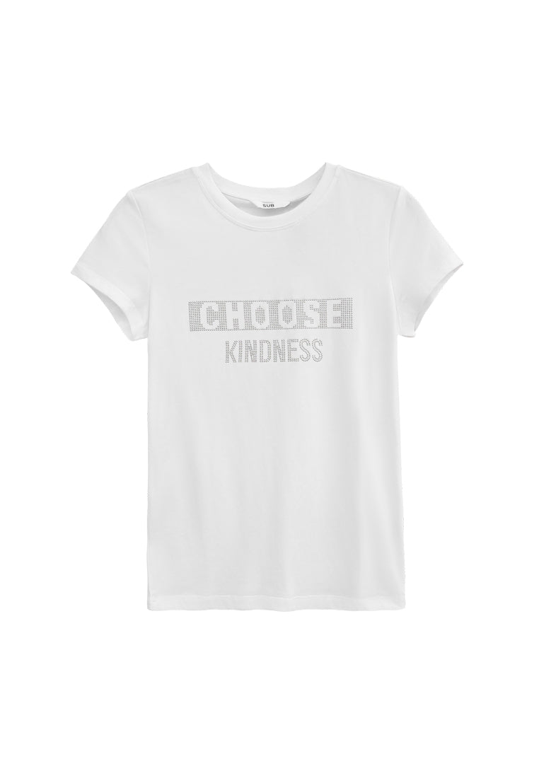 Women Short-Sleeve Graphic Tee - White - H2W519