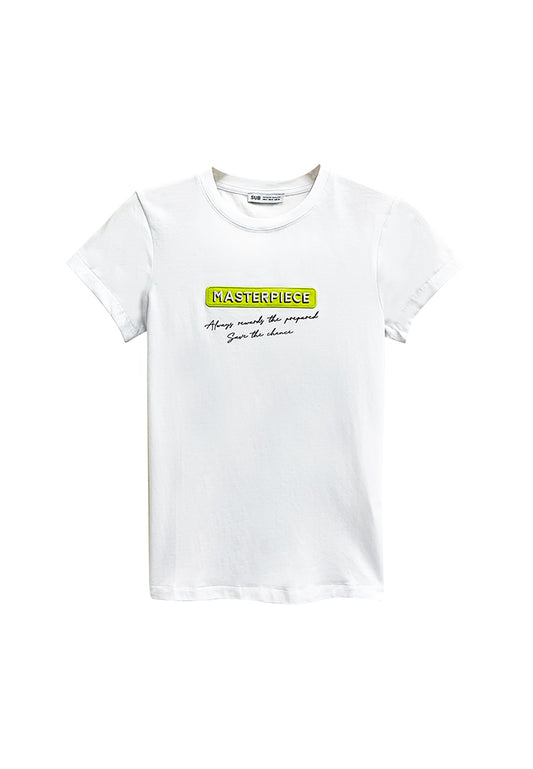 Women Short-Sleeve Graphic Tee - White - M3W678