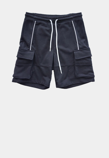 Men Knit Short Jogger - Black - H1M080