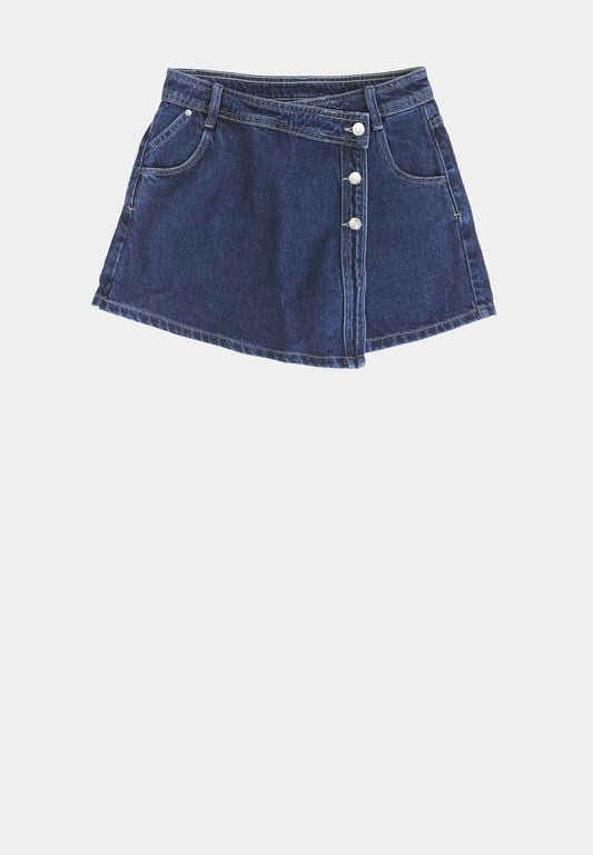 Women Skort - Dark Blue - H1W233