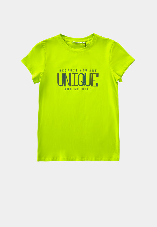 Women Short-Sleeve Graphic Tee - Light Green - F2W405