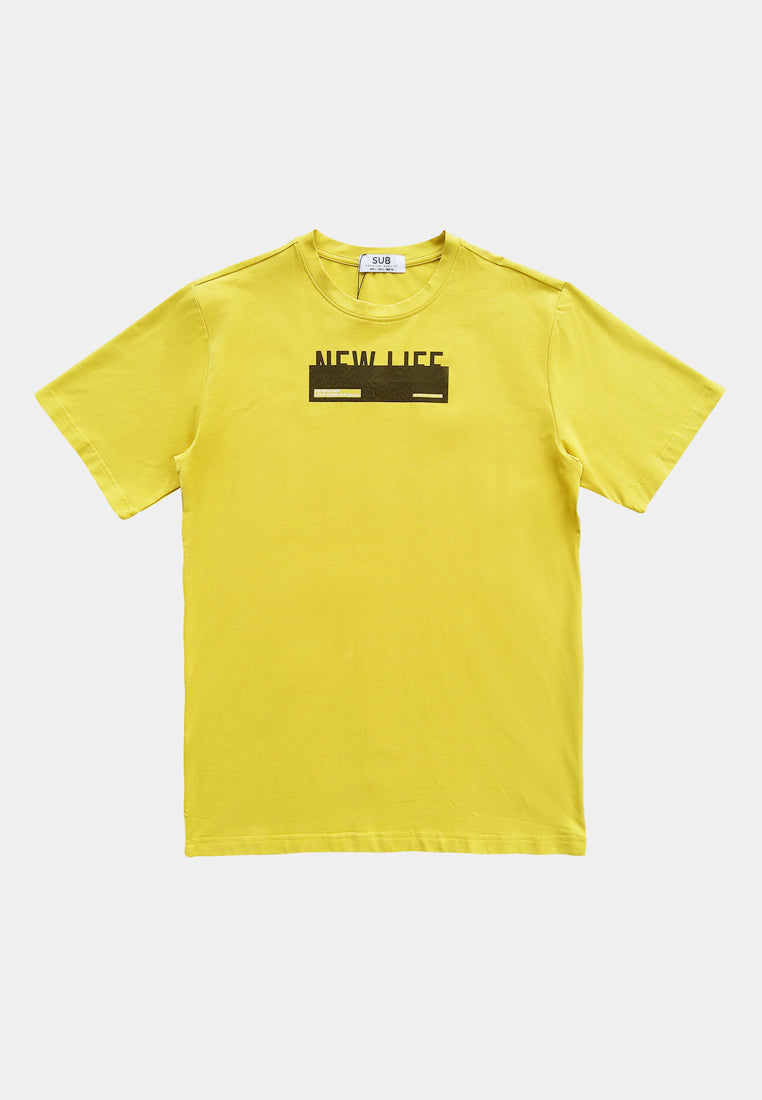 Men Short-Sleeve Graphic Tee - Yellow - S2M192