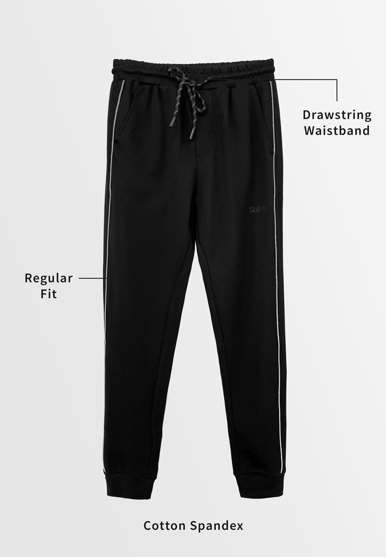 Men Long Jogger - Black - H2M697