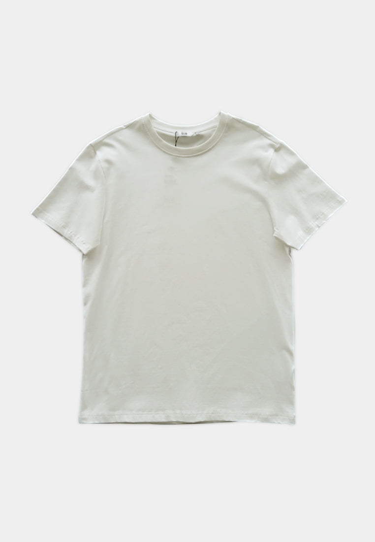 Men Short-Sleeve Basic Tee - White - H1M071-1