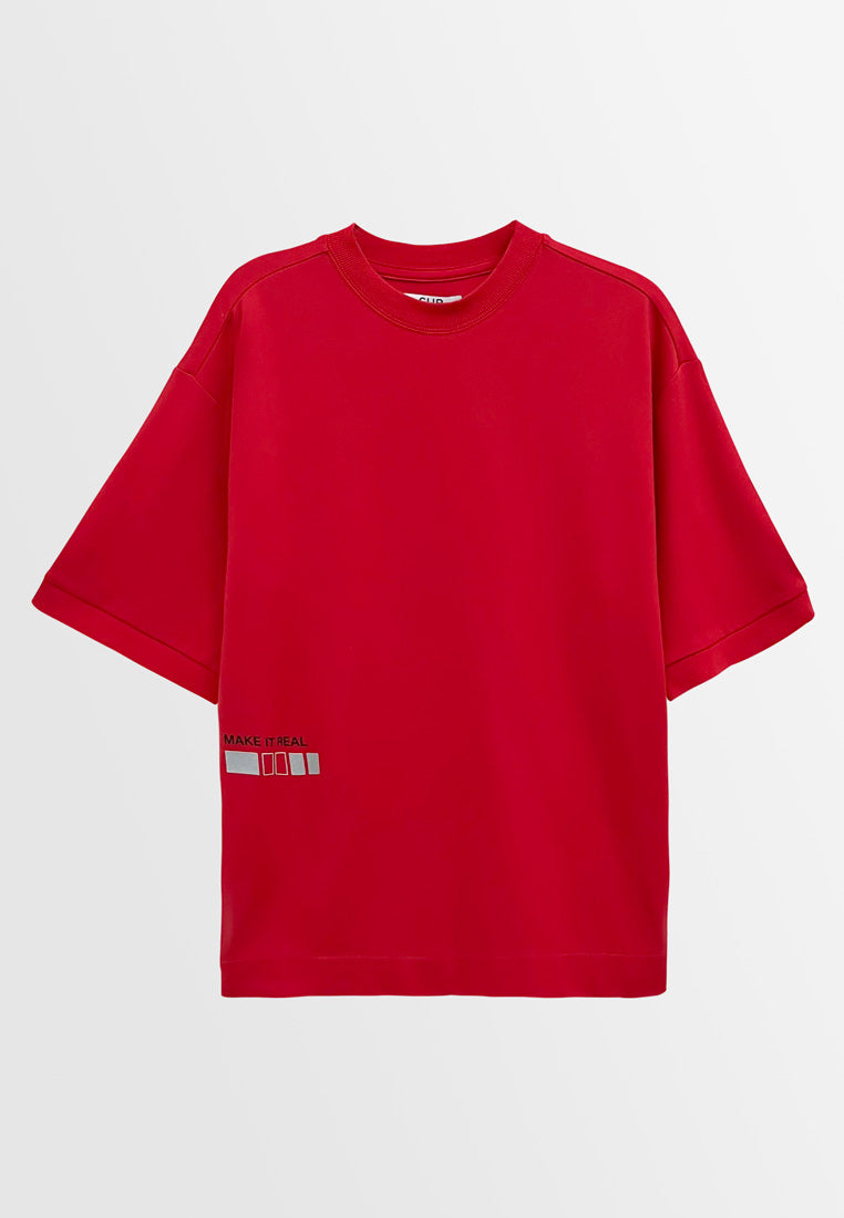 Men Short-Sleeve Sweatshirt - Red - H2M798