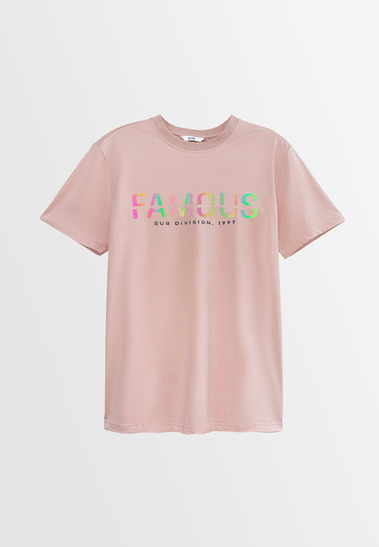 Men Short-Sleeve Graphic Tee - Pink - H2M396