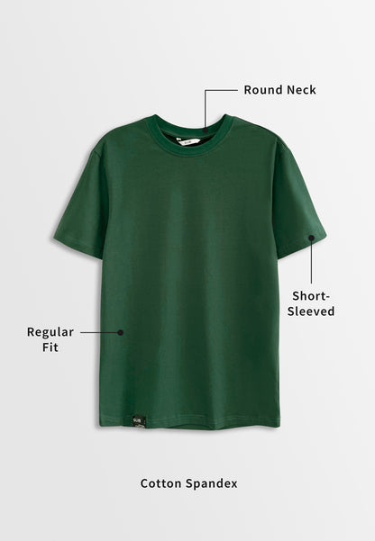 Men Short-Sleeve Basic Tee - Green - H2M363