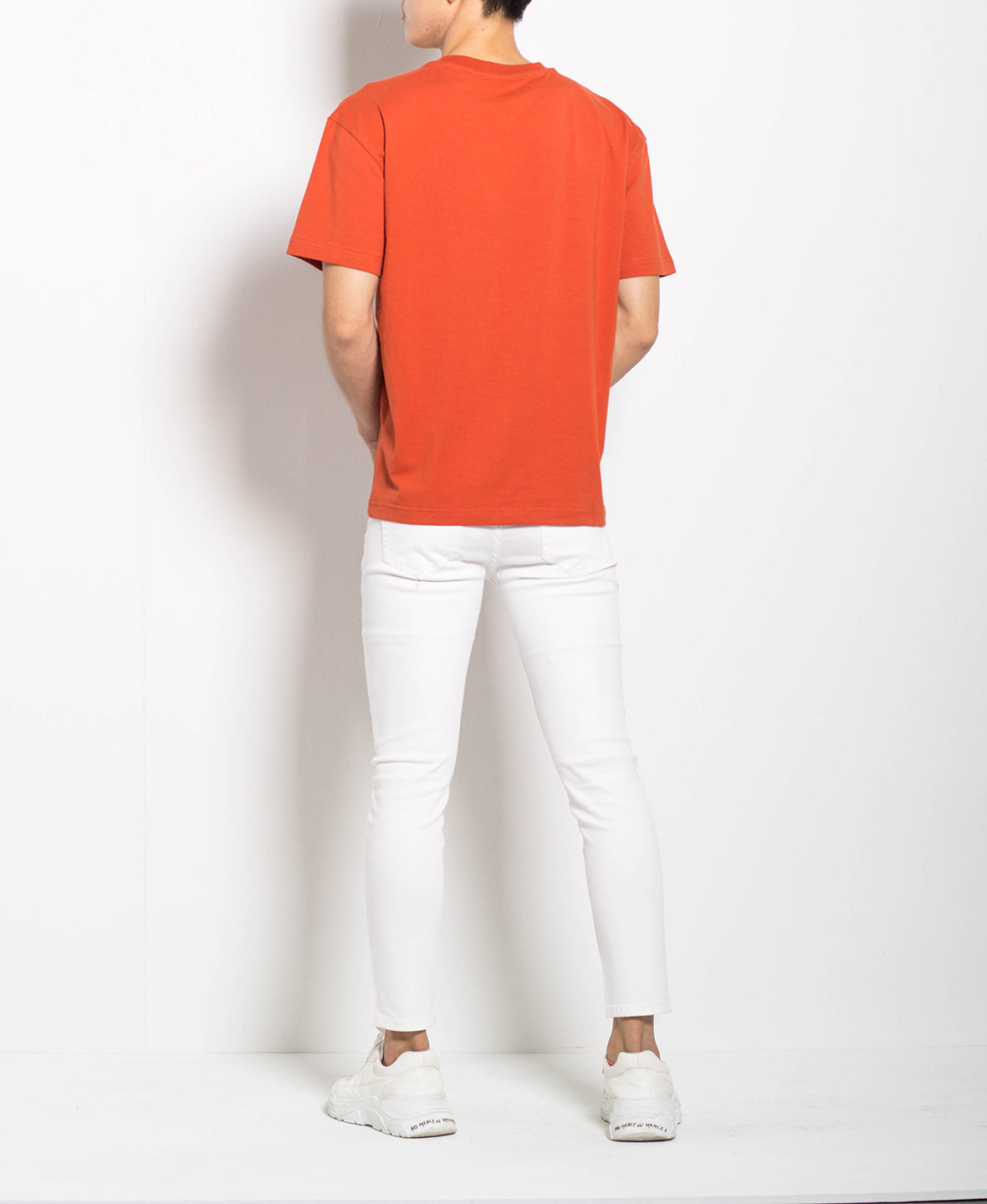 Men Oversized Fashion Tee - Orange - H0M543