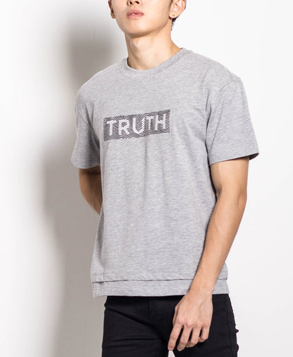 Men Oversized Fashion Tee - Grey - H0M552