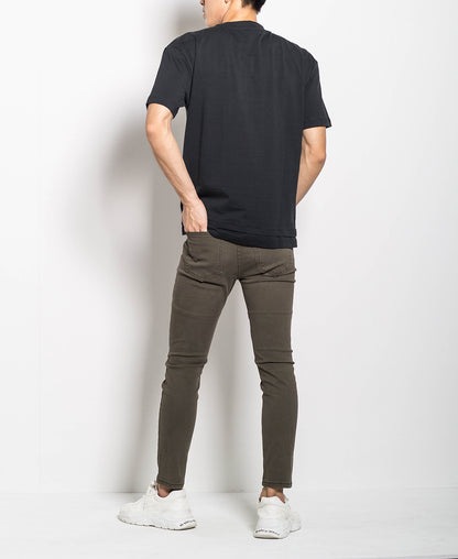 Men Oversized Fashion Tee - Black - H0M554