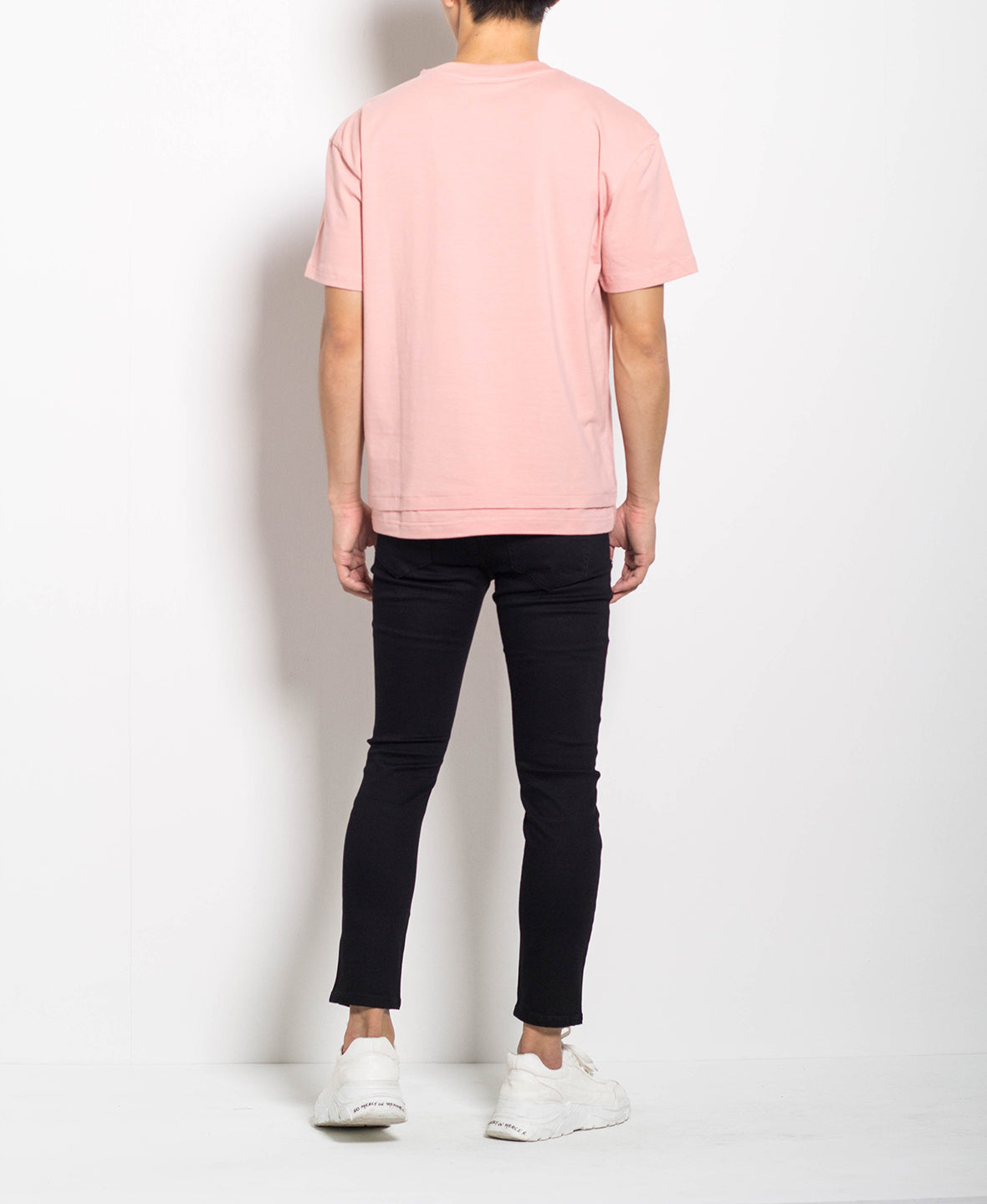 Men Oversized Fashion Tee - Pink - H0M555