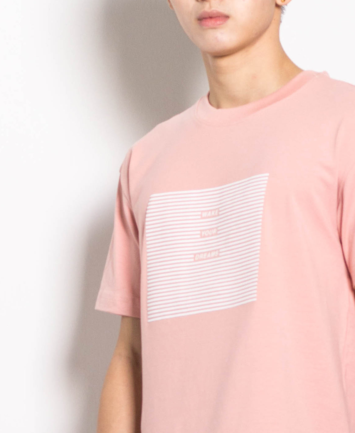 Men Oversized Fashion Tee - Pink - H0M555