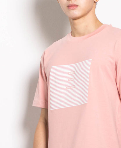 Men Oversized Fashion Tee - Pink - H0M555