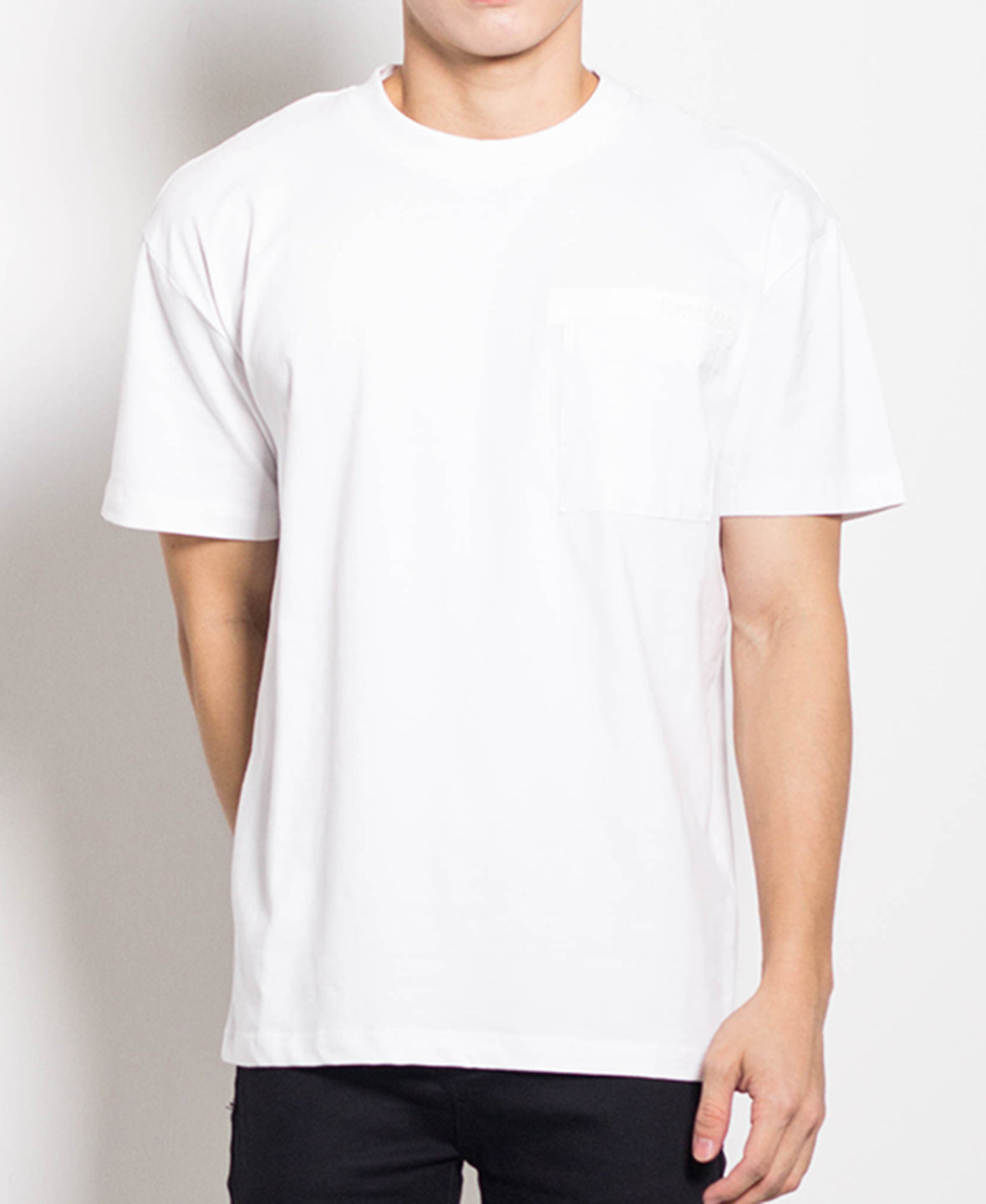 Men Oversized Plain Tee - White - H0M556