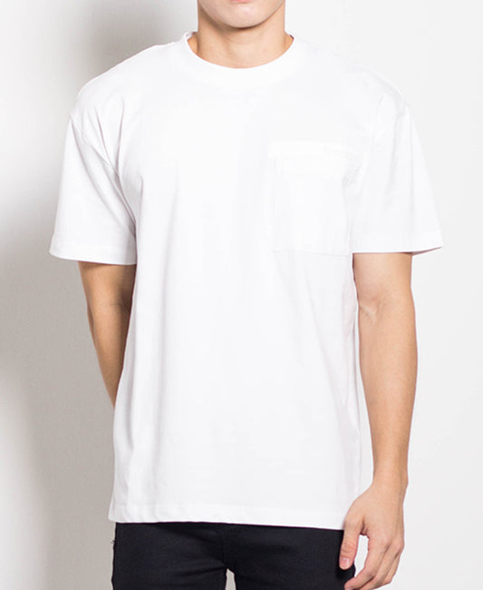 Men Oversized Plain Tee - White - H0M556