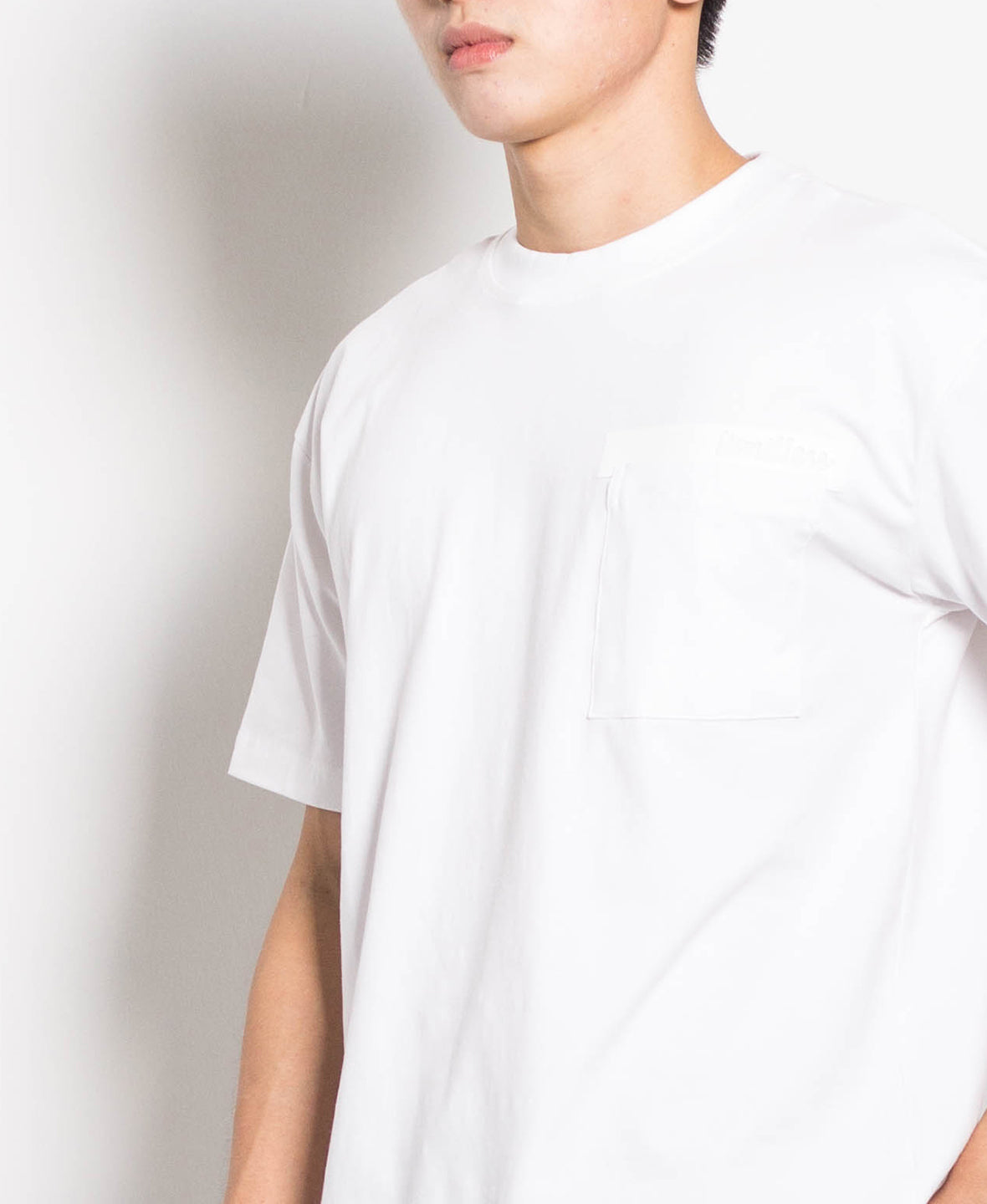 Men Oversized Plain Tee - White - H0M556