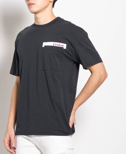 Men Oversized Fashion Tee With Pocket - DARK GREEN - H0M557