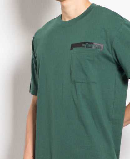 Men Oversized Fashion Tee With Pocket - Green - H0M558