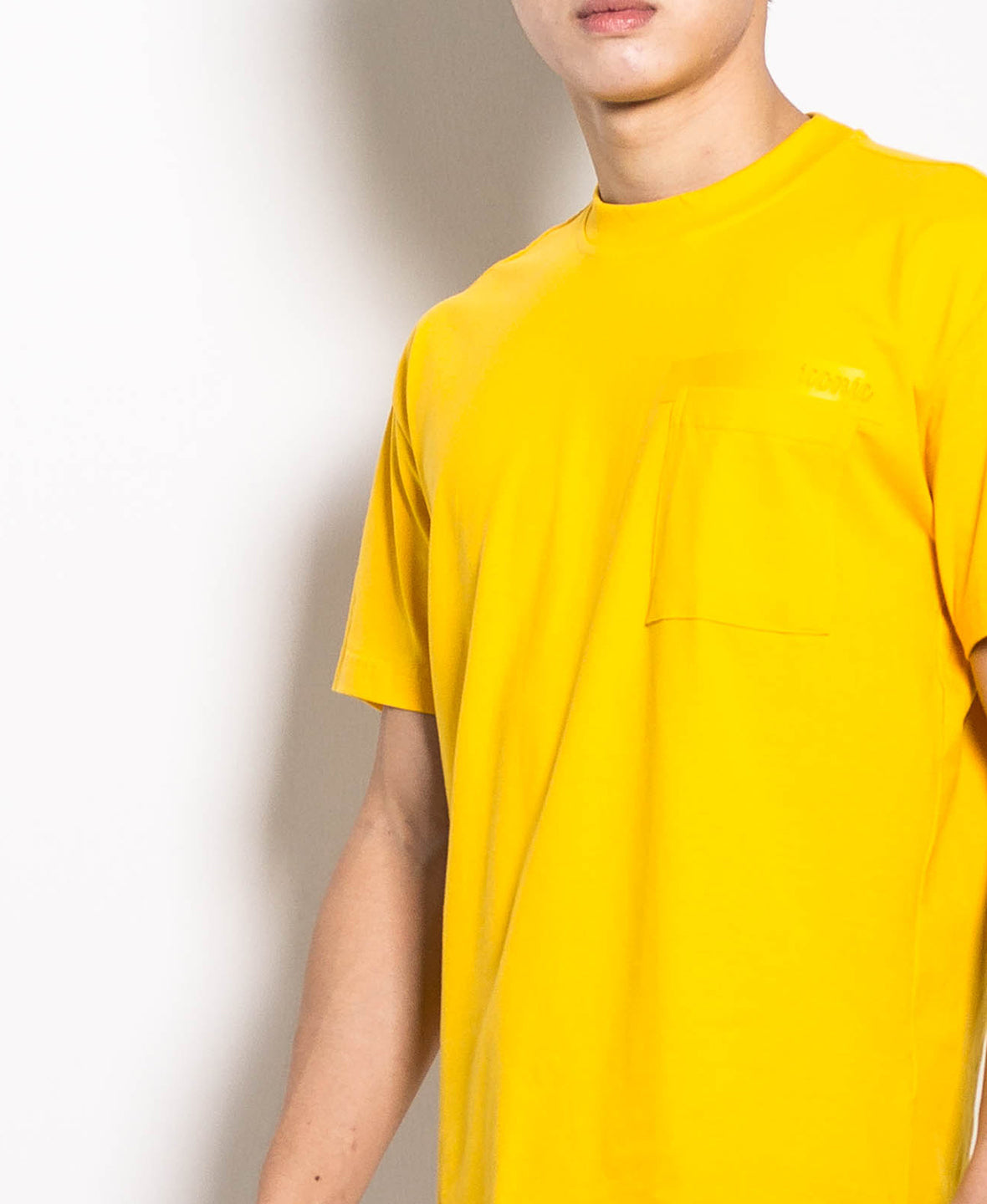 Men Oversized Plain Tee - Yellow - H0M559