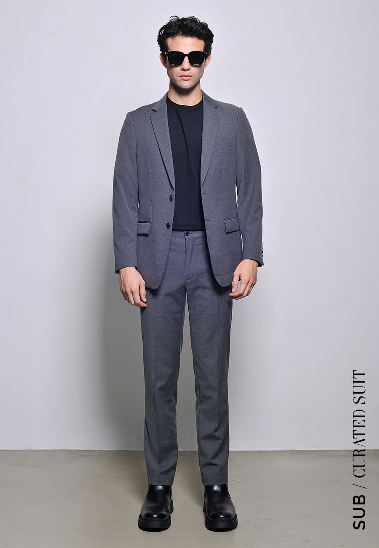 Men Suit Blazer - Dark Grey - H2M693