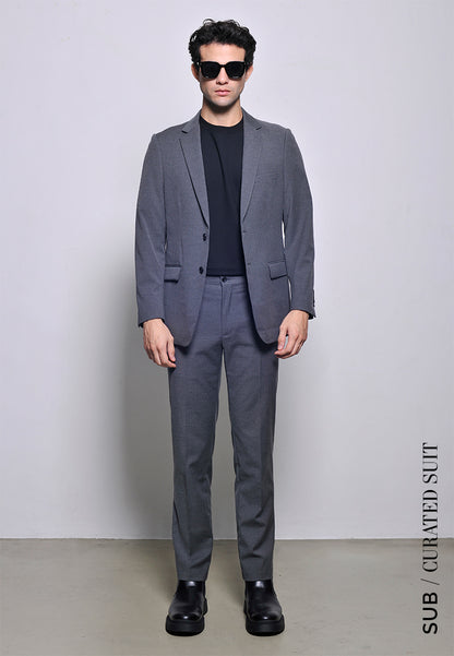 Men Suit Blazer - Dark Grey - H2M693