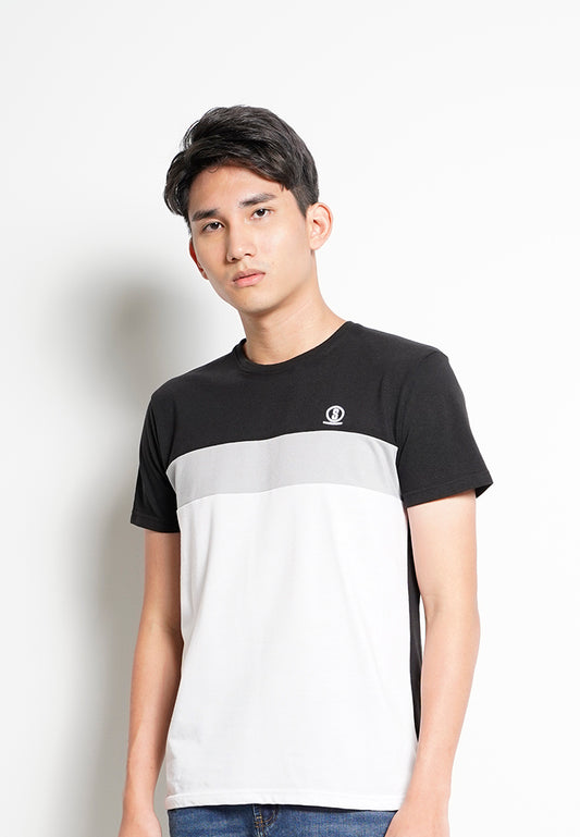 Men Color Block Short-Sleeve T-Shirt - Black - H0M722