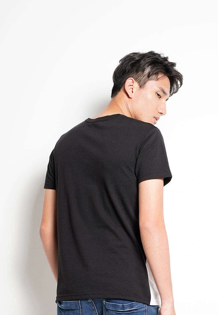 Men Color Block Short-Sleeve T-Shirt - Black - H0M722