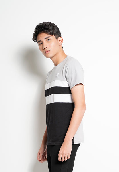 Men Color Block Short-Sleeve T-Shirt - Grey - H0M720