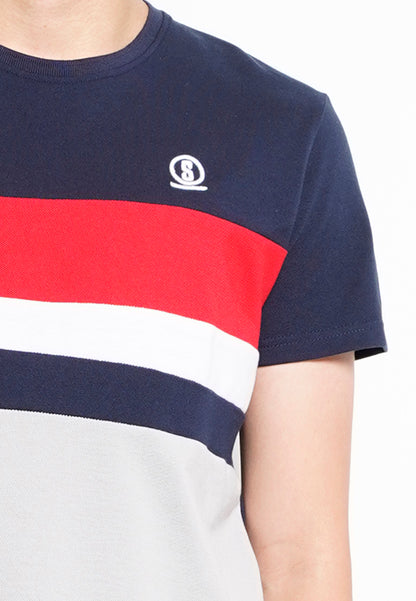 Men Color Block Short-Sleeve T-Shirt - Navy - H0M721