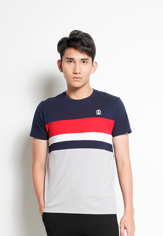 Men Color Block Short-Sleeve T-Shirt - Navy - H0M721