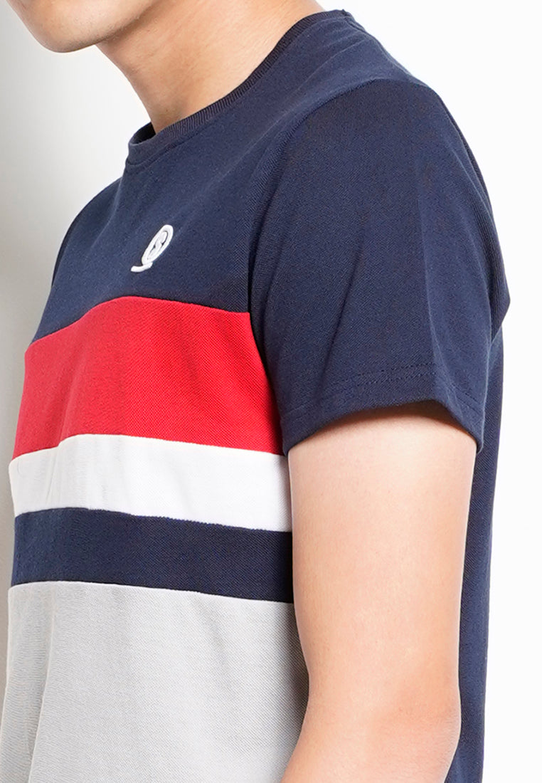 Men Color Block Short-Sleeve T-Shirt - Navy - H0M721