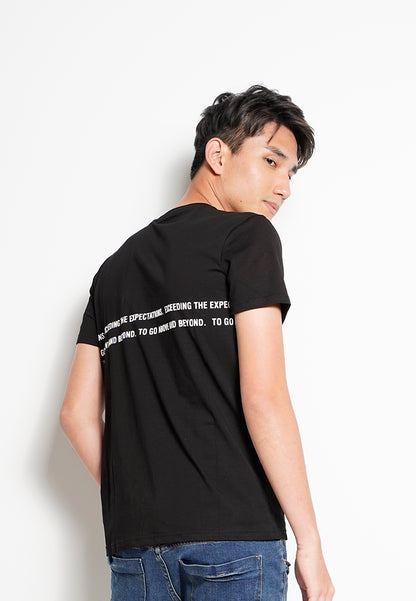 Men Short-Sleeve Graphic Tee - BLACK - H0M718