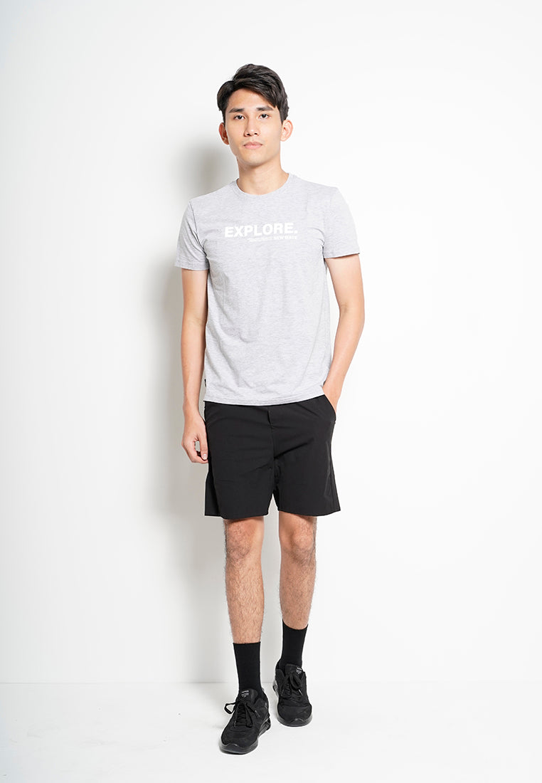 Men Short-Sleeve Graphic Tee - Grey - H0M716