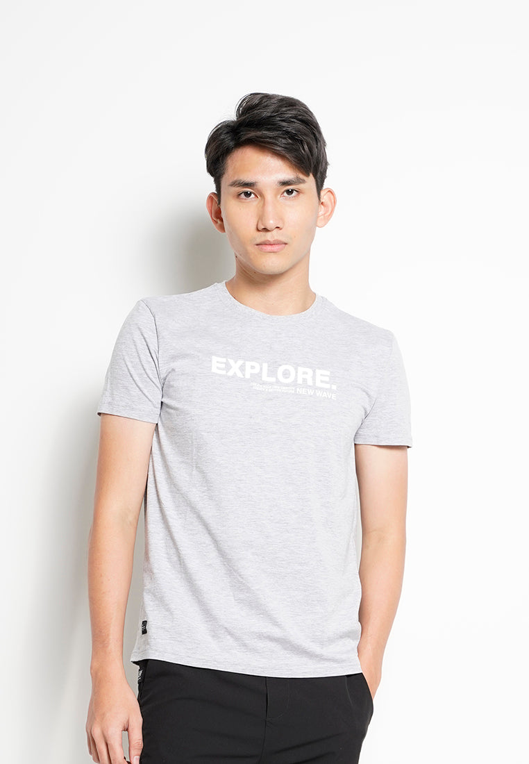 Men Short-Sleeve Graphic Tee - Grey - H0M716