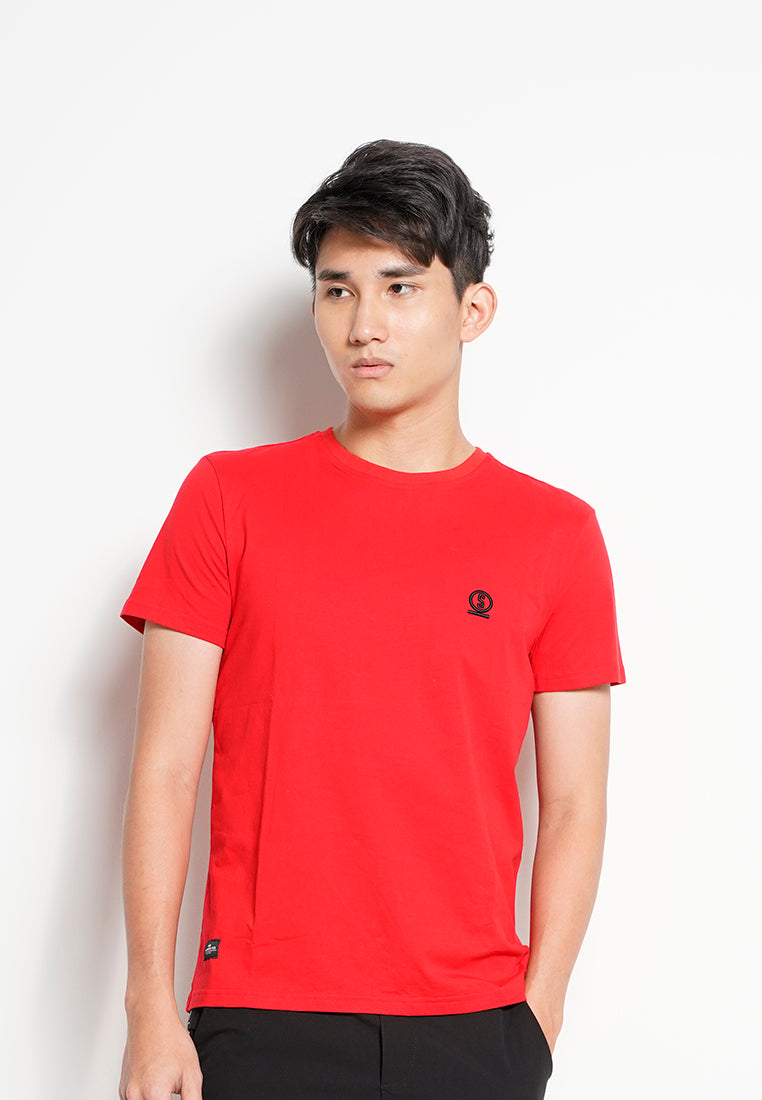 Men Short-Sleeve Graphic Tee - Dark Red - H0M717