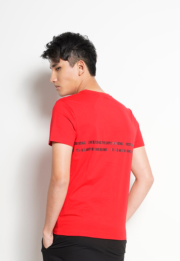 Men Short-Sleeve Graphic Tee - Dark Red - H0M717