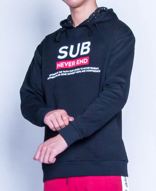 Men Sweatshirt Hoodie - Black - H9M370