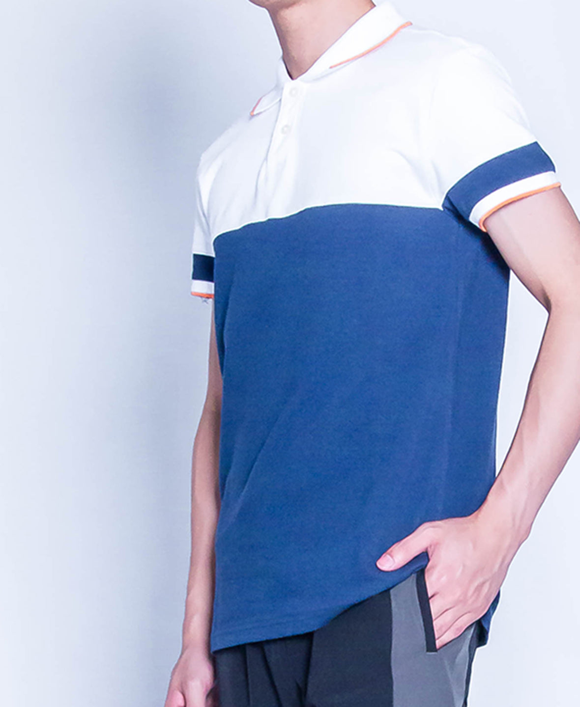 Men Fashion Polo Tee - Navy - H9M237