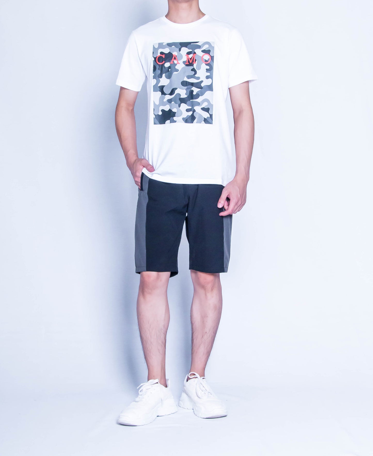 Men Graphic Tee - White - H9M345